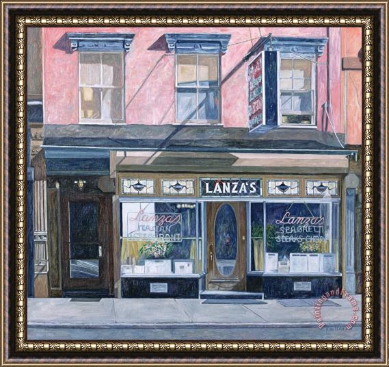 Anthony Butera Lanza's Restaurant 11th Street East Village Framed Painting