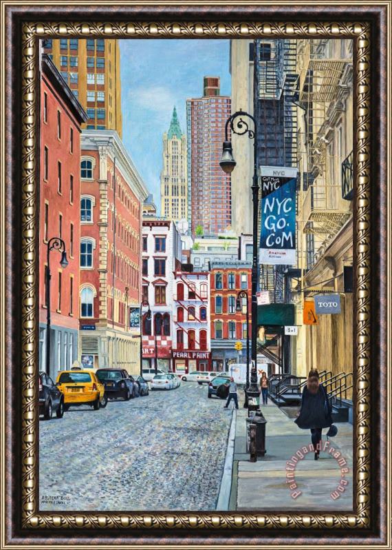 Anthony Butera Pearl Paint Canal St. From Mercer St. Nyc Framed Painting