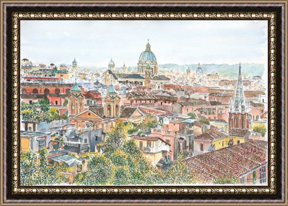 Anthony Butera Rome Overview From The Borghese Gardens Framed Print