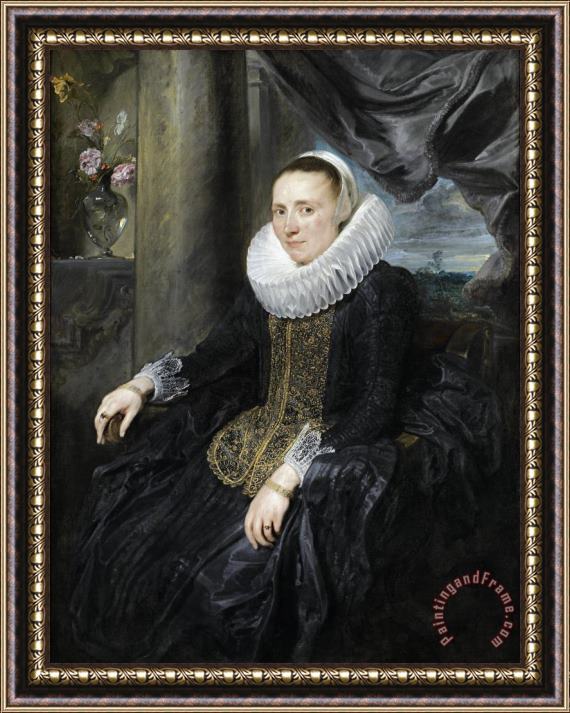 Anthony van Dyck Margareta Snyders Framed Painting