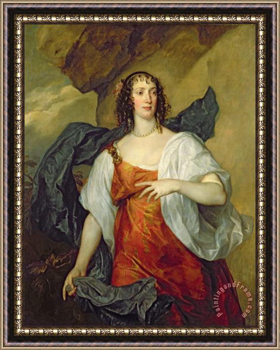 Anthony van Dyck Olivia, Wife of Endymion Porter Framed Painting
