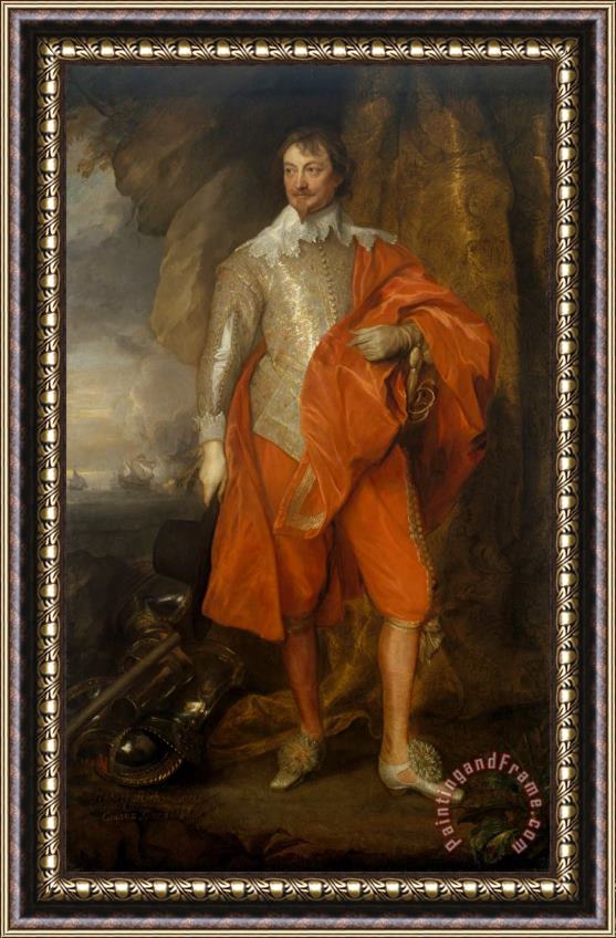 Anthony van Dyck Robert Rich (1587-1658), Second Earl of Warwick Framed Painting