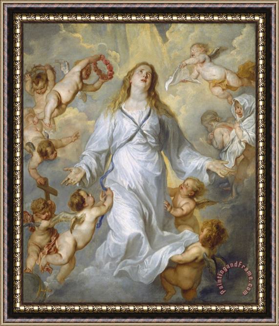 Anthony van Dyck The Virgin As Intercessor Framed Painting