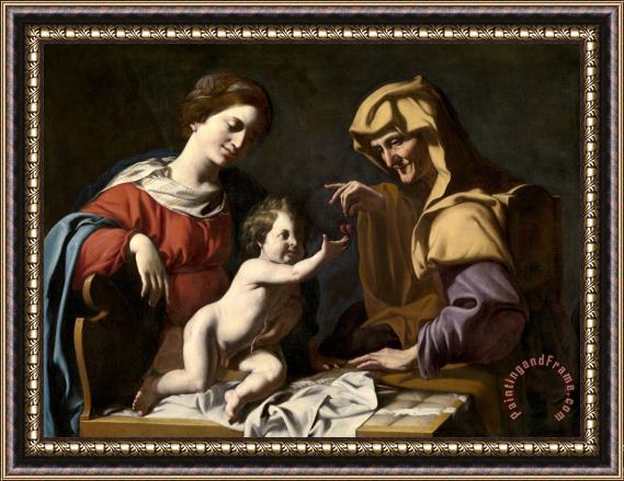 Antiveduto Gramatica Virgin And Child with St Anne Framed Print