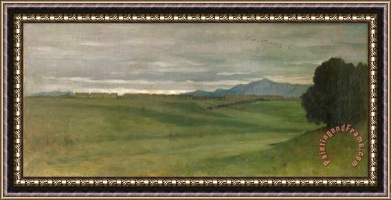 Antoine Auguste Ernest Hebert Roman Landscape Framed Painting