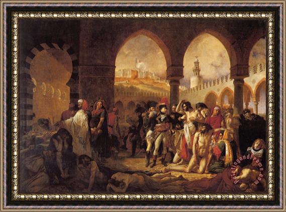 Antoine Jean Gros Bonaparte Visiting The Pesthouse in Jaffa, March 11, 1799 Framed Print