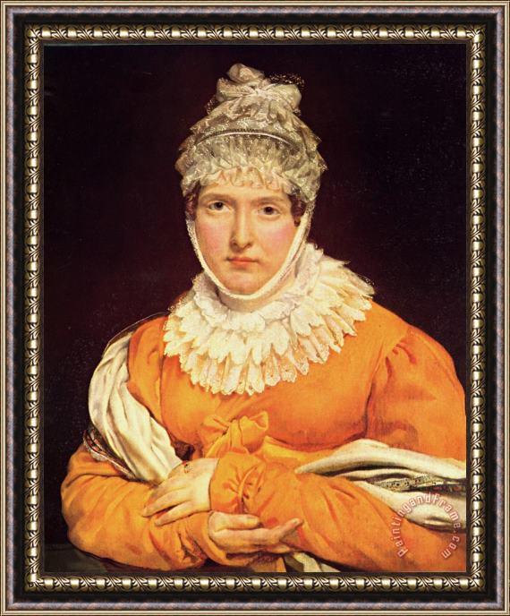 Antoine Jean Gros Portrait of Mademoiselle Recamier Framed Painting