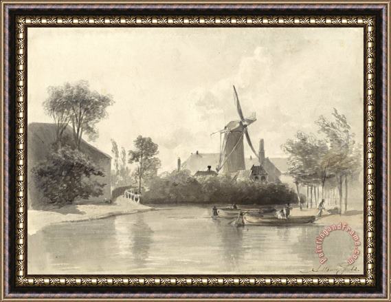 Anton Mauve Gezicht Te Haarlem Framed Print