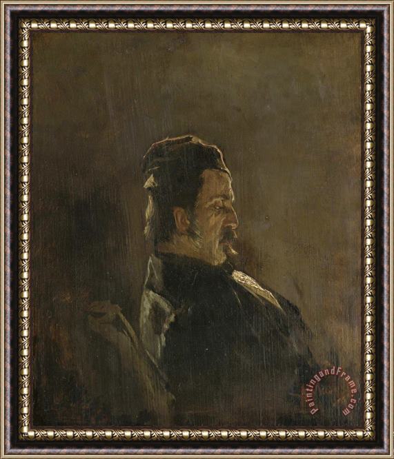 Anton Mauve Portrait of Pieter Frederik Van Os, Painter Framed Painting