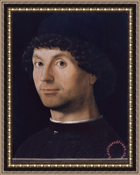 Antonello da Messina Portrait of a Man Framed Painting