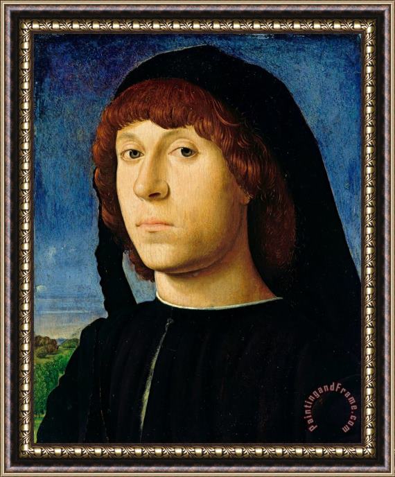 Antonello da Messina Portrait of a Young Man Framed Painting