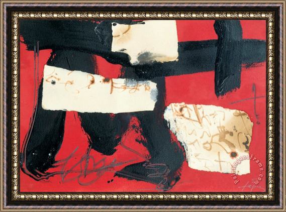 Antoni Tapies La Guerra Del Fin Del Mundo Framed Painting
