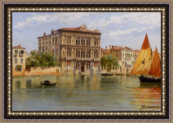 Antonietta Brandeis Palazzo Camerlenghi And The Ca Vendramin Calergi in Venice Framed Print