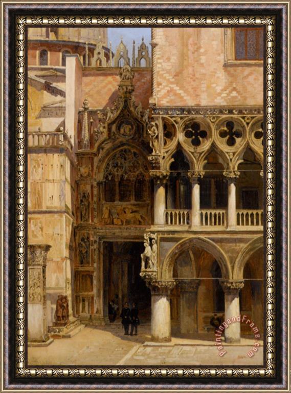 Antonietta Brandeis Port Della Carta Doges Palace Framed Painting