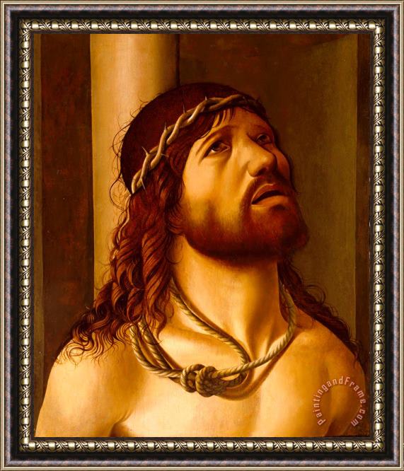 Antonio de Saliba Christ at the Column Framed Painting