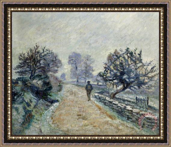Armand Guillaumin Crozard Road, Little Fog And Frost Framed Print