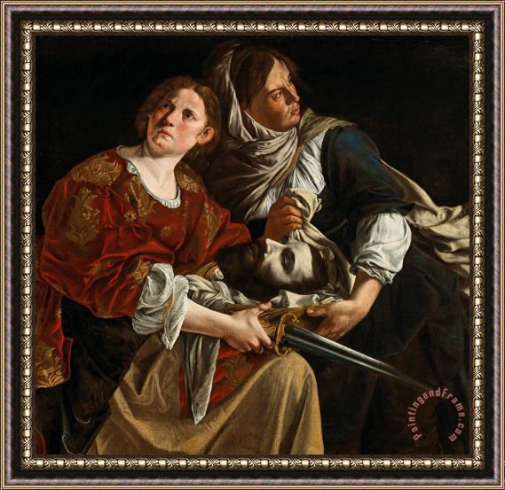 Artemisia Gentileschi Judith And Her Maidservant with The Head of Holofernes Framed Painting