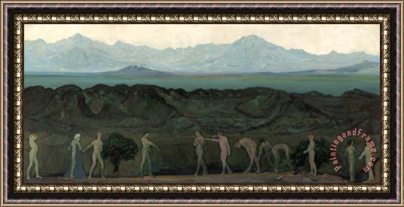 Arthur Bowen Davies Line of Mountains Framed Print