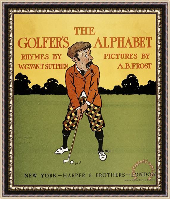 Arthur Burdett Frost I The Golfer's Alphabet Framed Painting