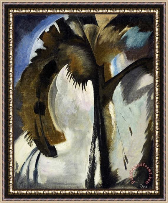 Arthur Garfield Dove Yellow, Blue, And Violet Framed Painting