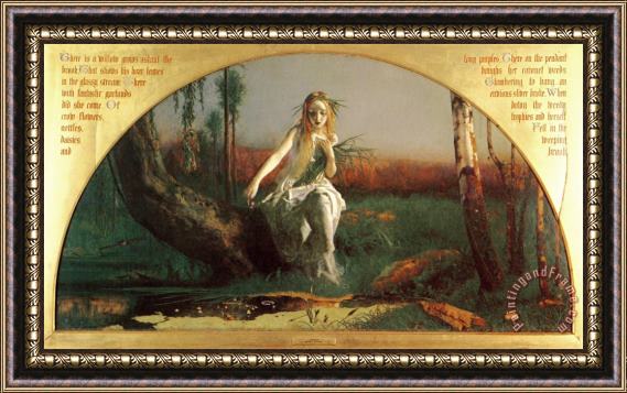 Arthur Hughes Ophelia Framed Painting