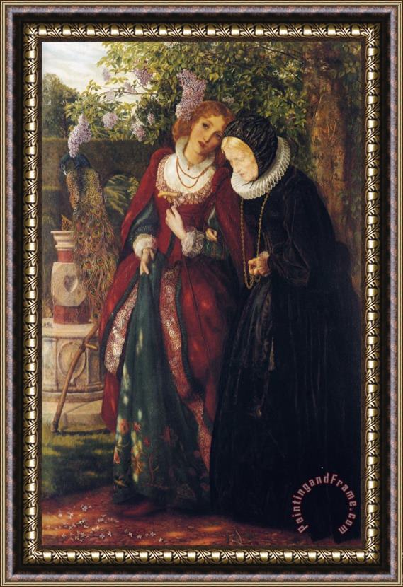 Arthur Hughes Silver And Gold Framed Painting