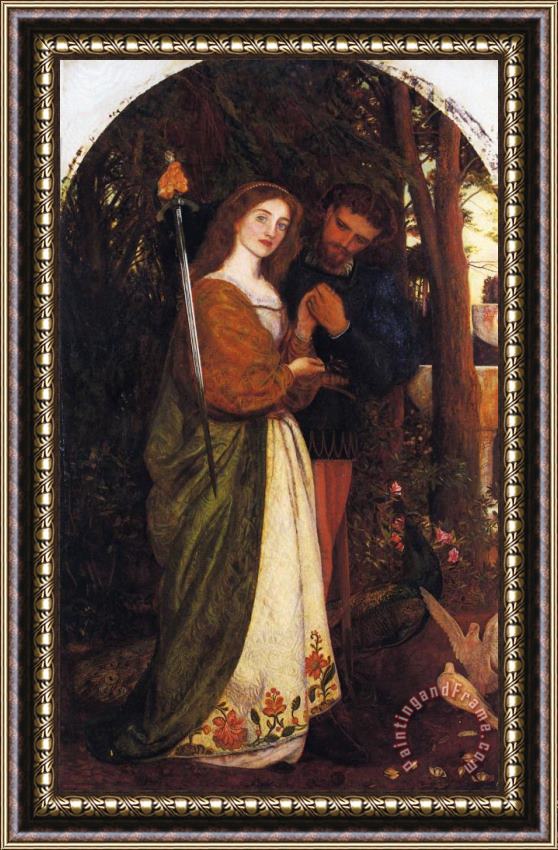 Arthur Hughes The Guarded Bower Framed Painting