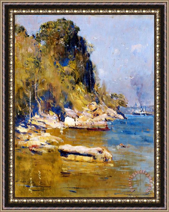 Arthur Streeton From My Camp (sirius Cove) Framed Painting