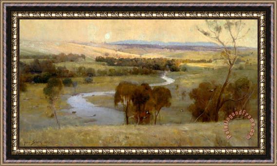 Arthur Streeton Still Glides The Stream, And Shall for Ever Glide Framed Painting
