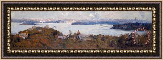 Arthur Streeton Sydney Harbour From Penshurst (cremorne) Framed Painting