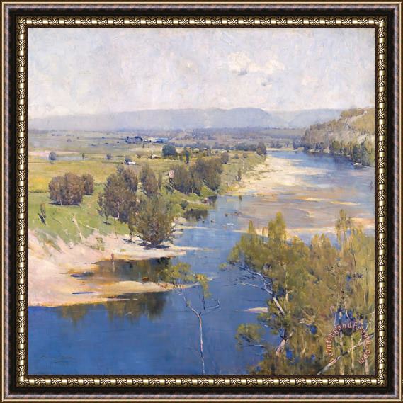 Arthur Streeton The Purple Noon's Transparent Might Framed Painting