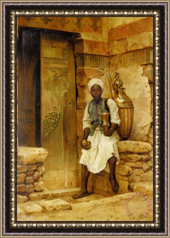 Arthur Von Ferraris A Nubian Boy Framed Painting