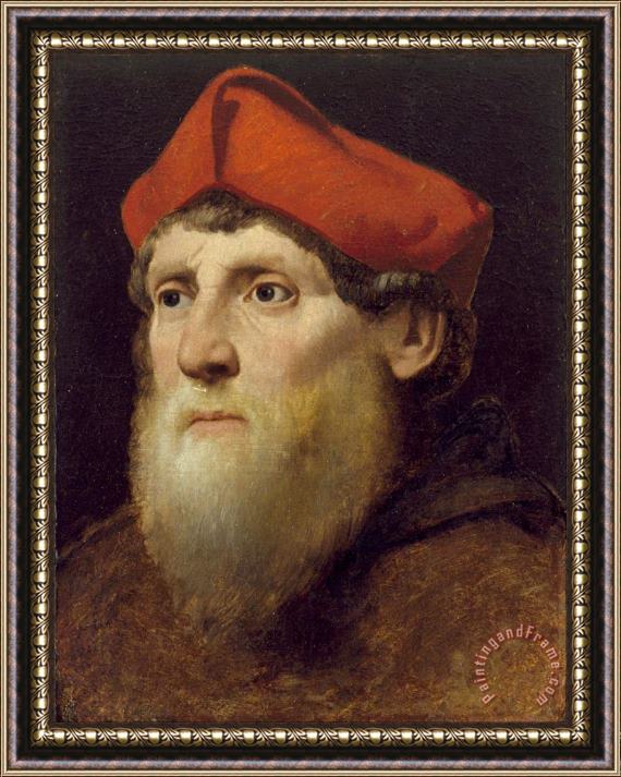 Artist, Maker Unknown, Italian? Portrait of a Bearded Prelate Framed Painting