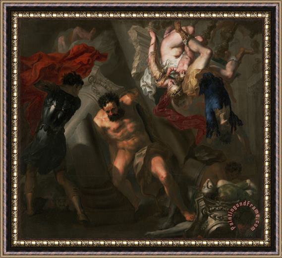 Artist, maker unknown, Italian? The Death of Samson Framed Painting
