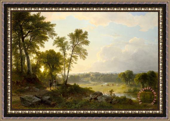 Asher Brown Durand View Toward The Hudson Valley Framed Painting