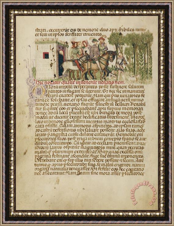 Attributed to Anovelo da Imbonate  Aimo And Vermondo Riding Out to The Hunt Framed Print