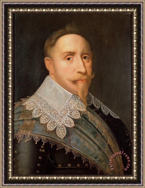 Attributed to Jacob Hoefnagel Gustavus Adolphus, King of Sweden 1611 1632 Framed Painting