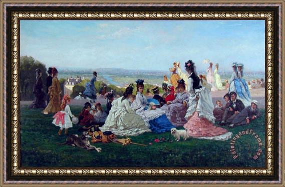 August Foulhause Sunday Afternoon Framed Painting