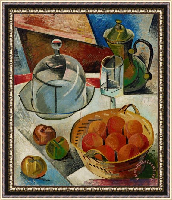 Auguste Herbin Nature Morte a La Cloche De Verre, 1911 Framed Painting