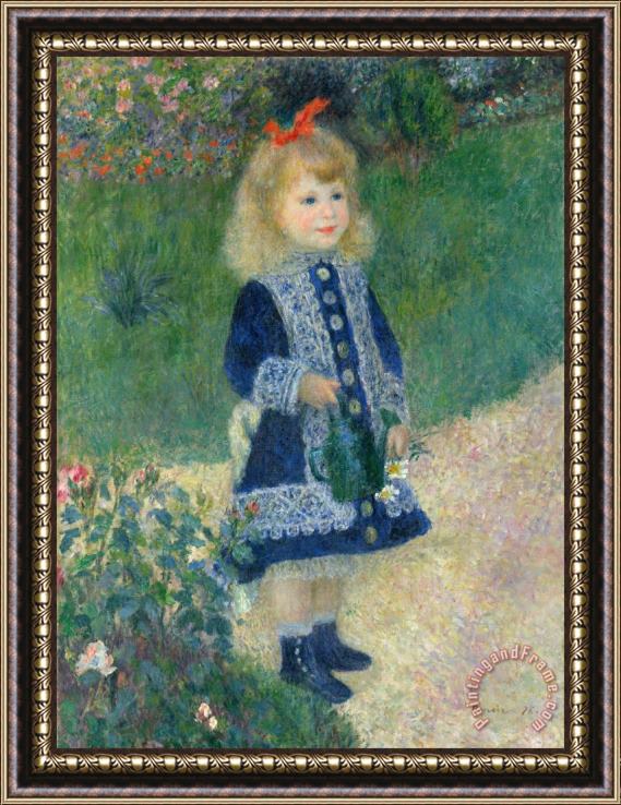 Auguste Renoir A Girl With A Watering Can Framed Print