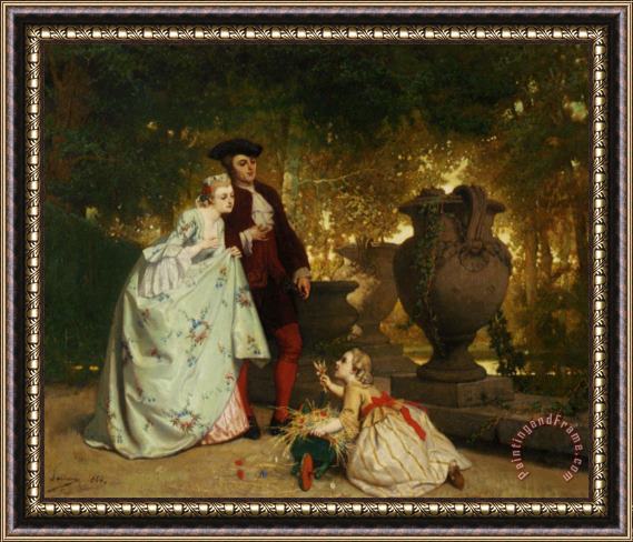 Auguste Serrure The Little Flower Seller Framed Print
