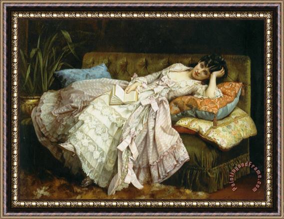 Auguste Toulmouche Dolce Far Niente Framed Painting