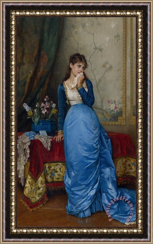 Auguste Toulmouche The Letter Framed Painting