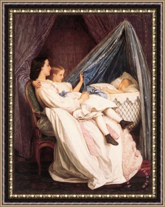 Auguste Toulmouche The New Arrival Framed Painting