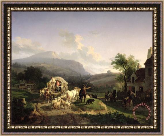 Auguste-Xavier Leprince A Rural Landscape Framed Painting