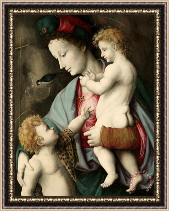 Bacchiacca Madonna And Child with St. John Framed Painting