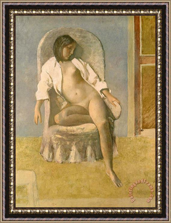 Balthasar Klossowski De Rola Balthus Nude at Rest 1977 Framed Painting