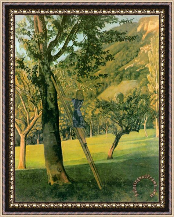Balthasar Klossowski De Rola Balthus The Cherry Tree Framed Painting