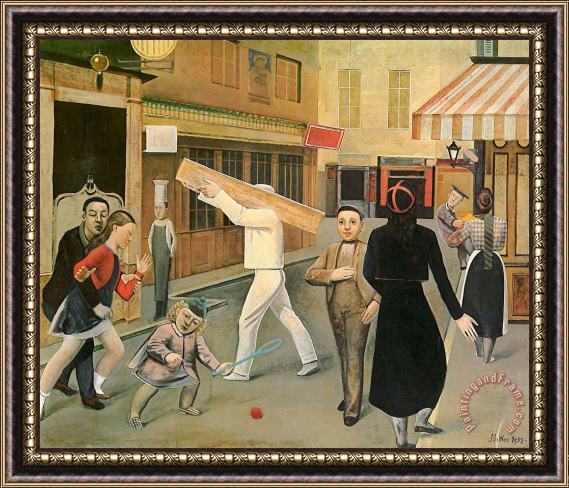 Balthasar Klossowski De Rola Balthus The Street 1933 Framed Print