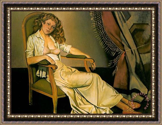 Balthasar Klossowski De Rola Balthus The White Skirt 1937 Framed Painting